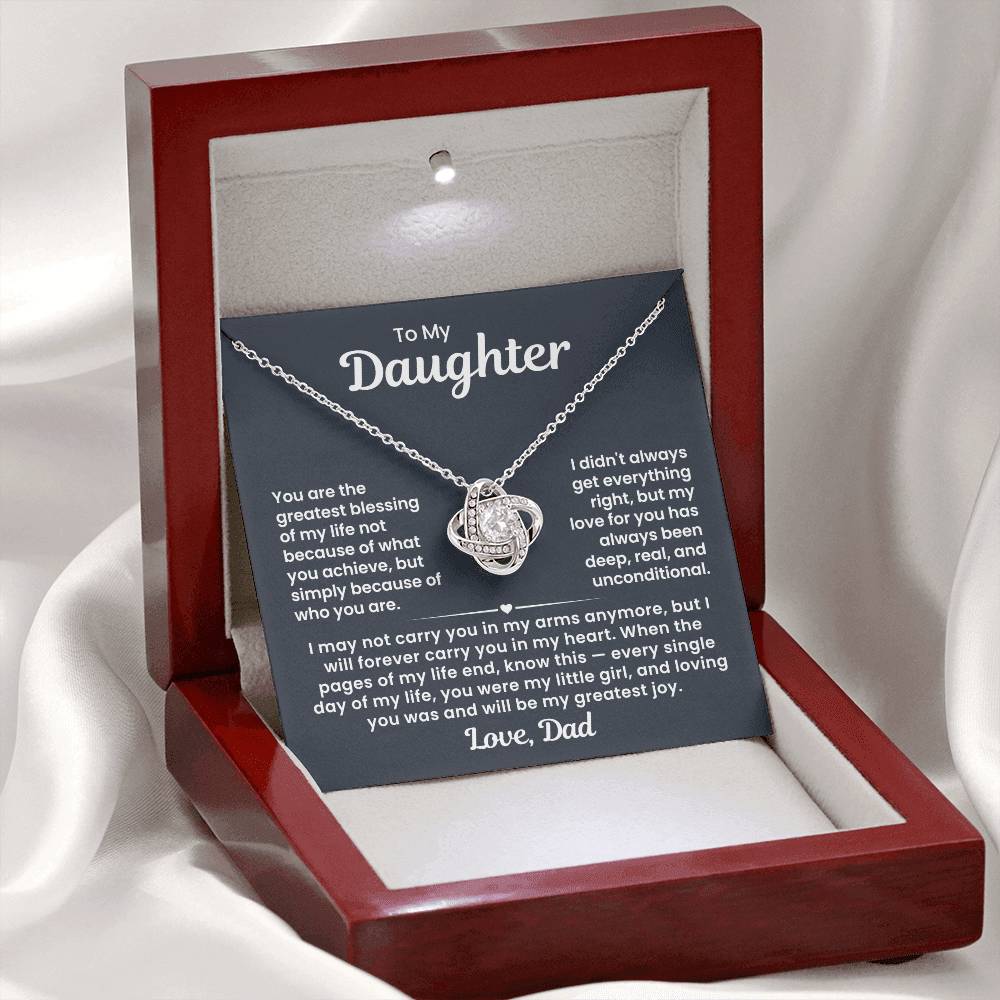 To My Daughter - Loving You Was and Will Be My Greatest Joy -Necklace from Dad Opal009