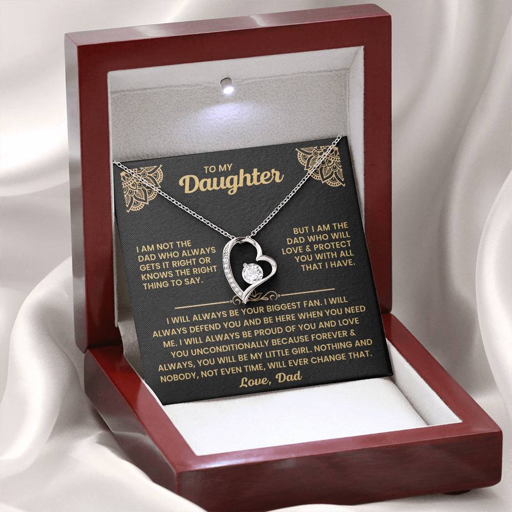 To My Daughter - I Will Love & Protect You - Necklace