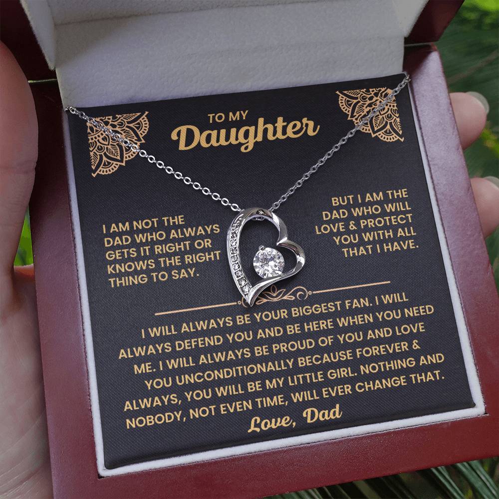 To My Daughter - I Will Love & Protect You - Necklace