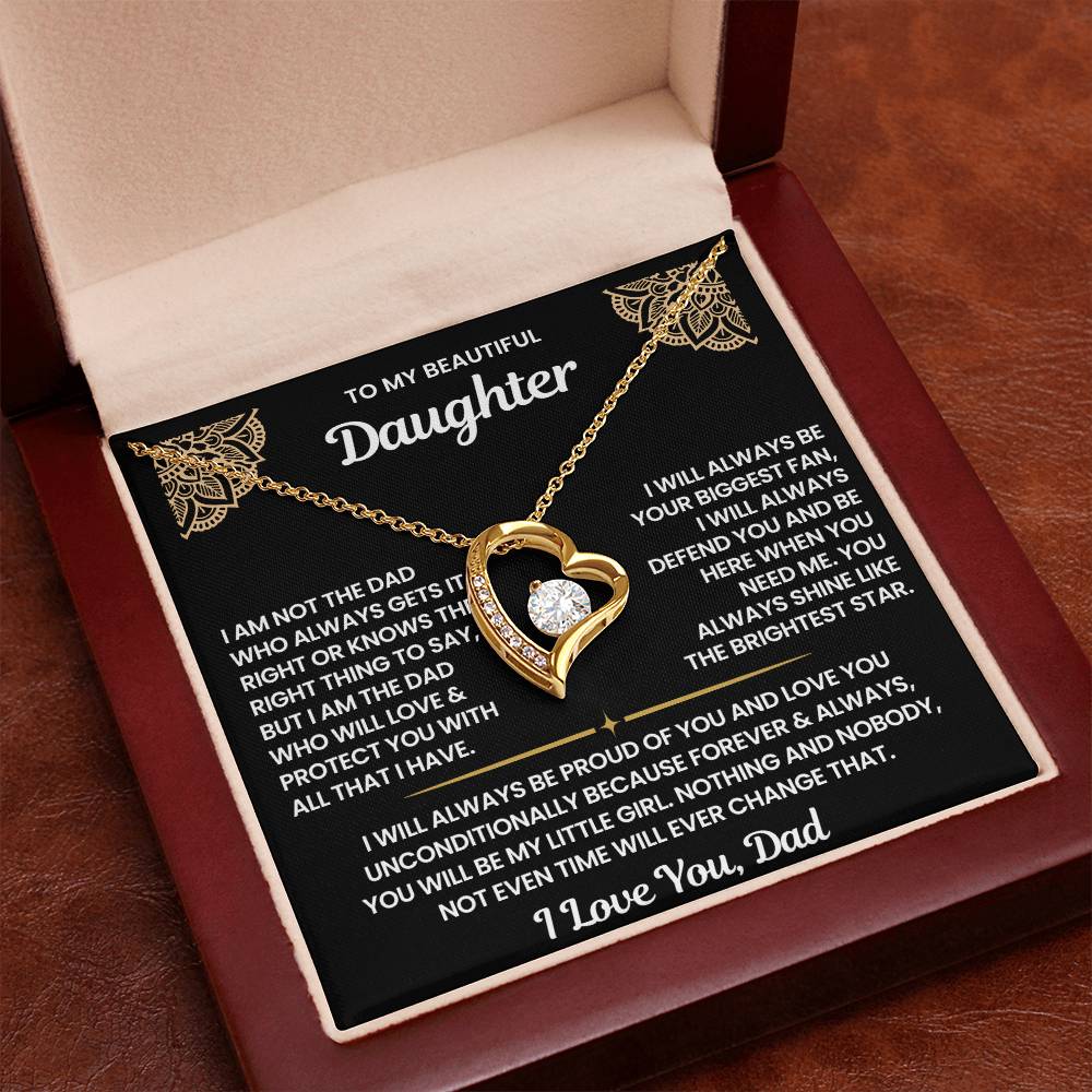 To My Daughter Necklace Gift Set from Dad |  Opal001
