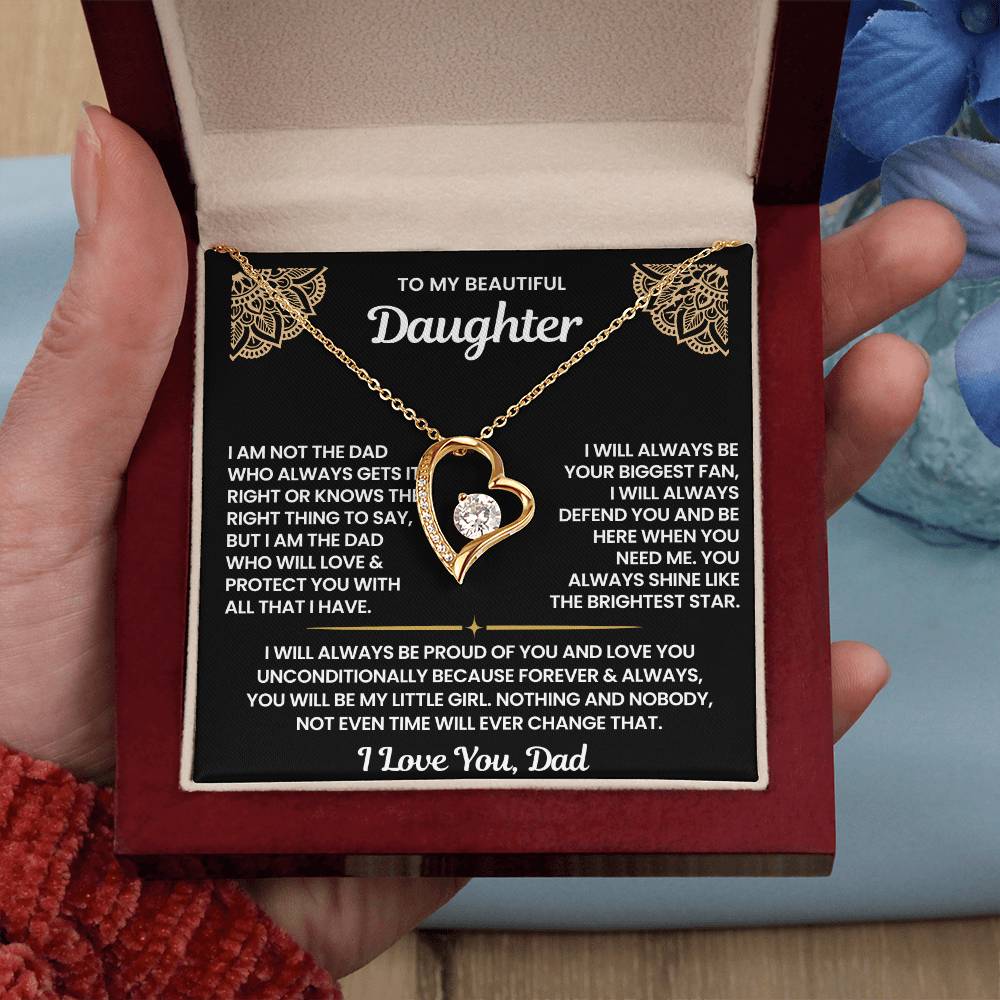 To My Daughter Necklace Gift Set from Dad |  Opal001