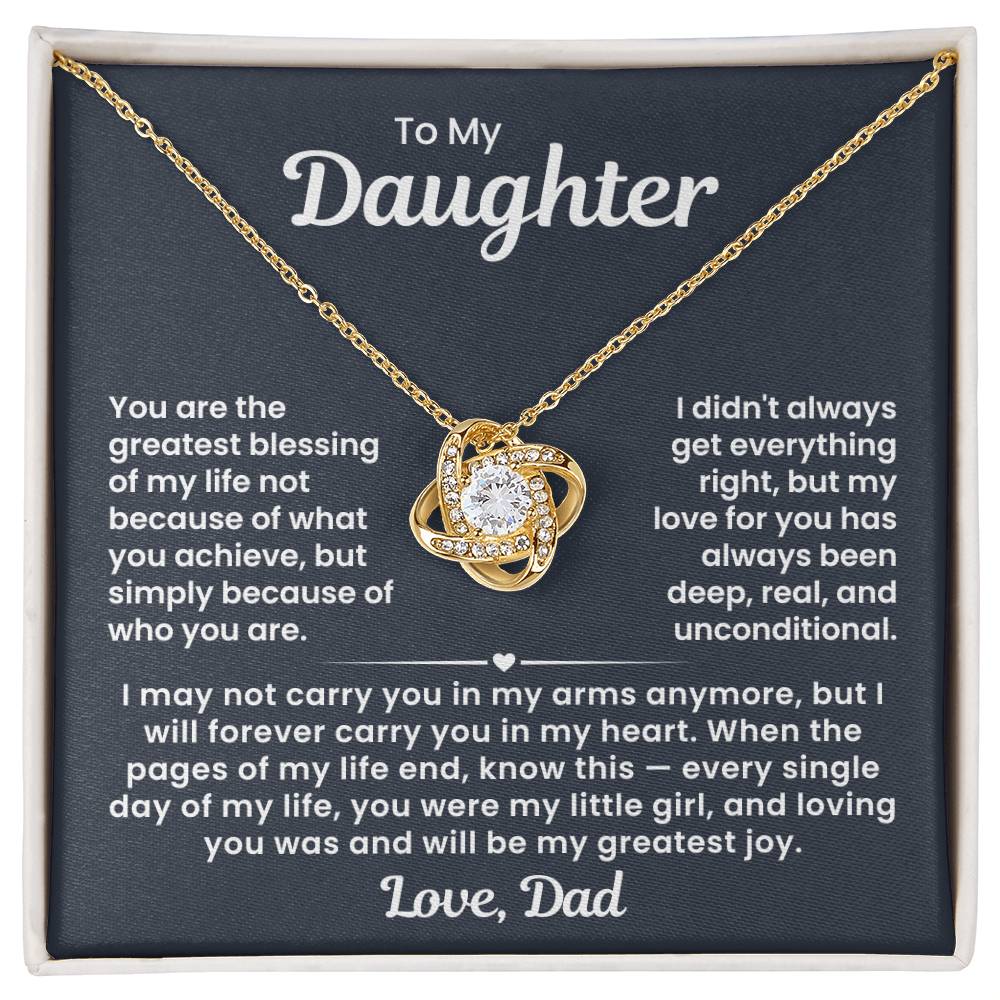 To My Daughter -  Loving You Was and Will Be My Greatest Joy -Necklace from Dad Opal009