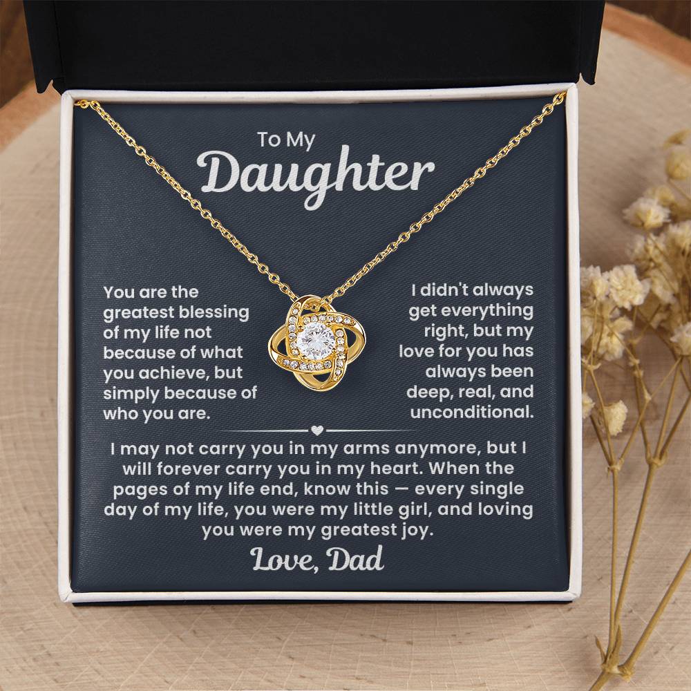 To My Daughter Necklace from Dad Opal003