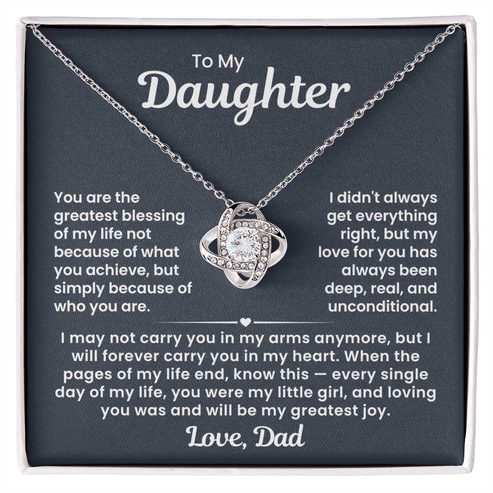 To My Daughter -  Loving You Was and Will Be My Greatest Joy -Necklace from Dad Opal009