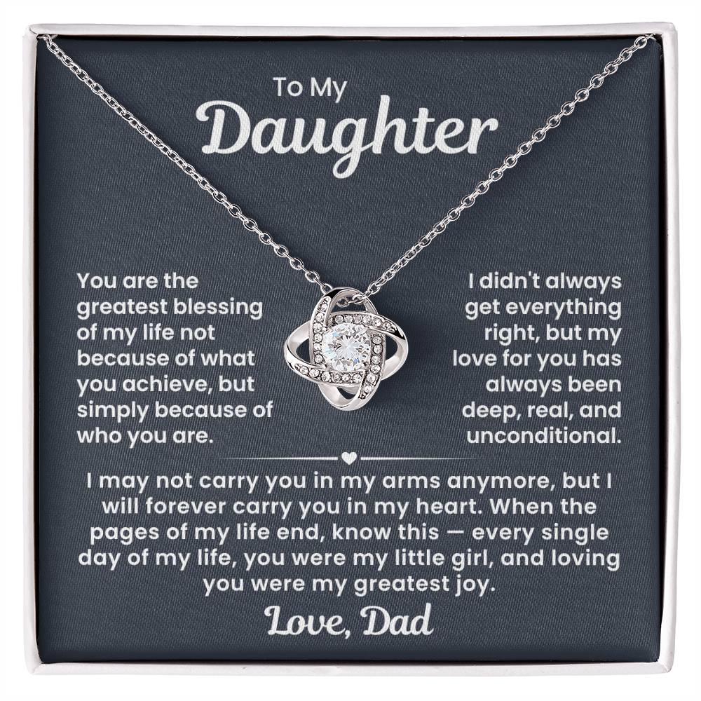 To My Daughter Necklace from Dad Opal003