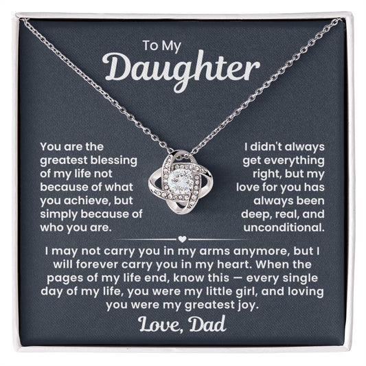 To My Daughter Necklace from Dad Opal003
