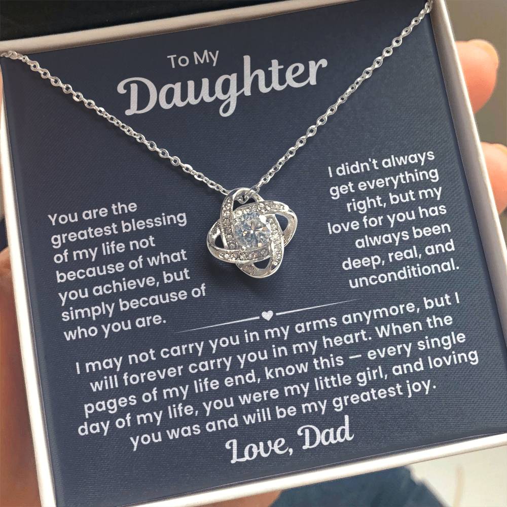To My Daughter -  Loving You Was and Will Be My Greatest Joy -Necklace from Dad Opal009