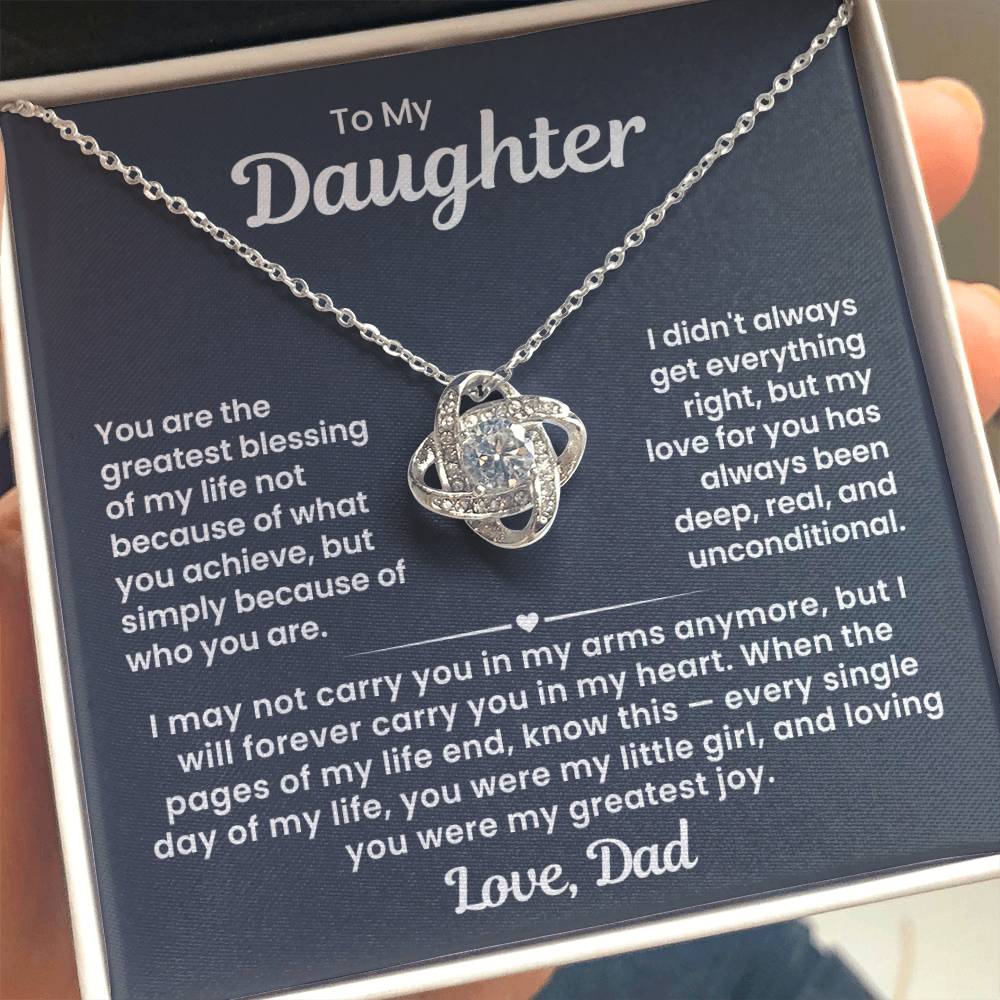 To My Daughter Necklace from Dad Opal003