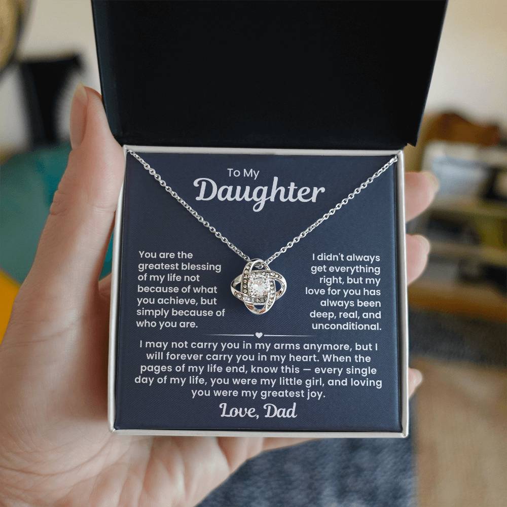 To My Daughter Necklace from Dad Opal003