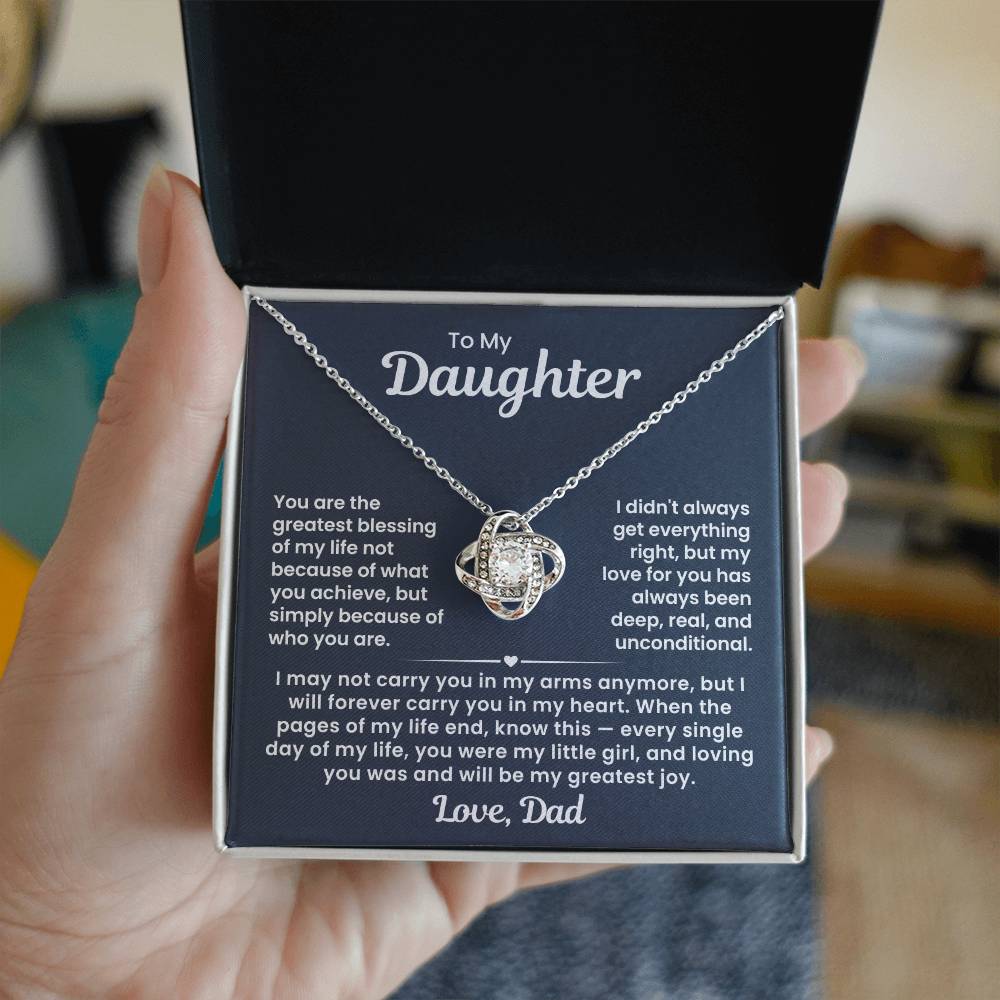 To My Daughter -  Loving You Was and Will Be My Greatest Joy -Necklace from Dad Opal009
