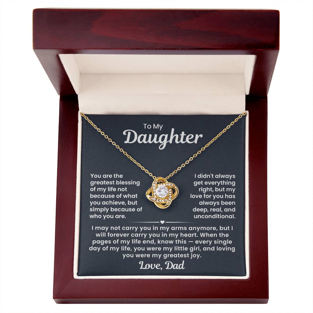 To My Daughter Necklace from Dad Opal003