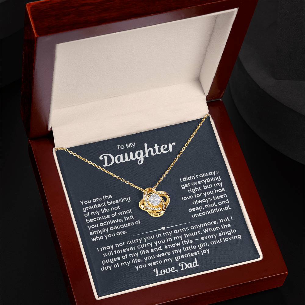 To My Daughter Necklace from Dad Opal003