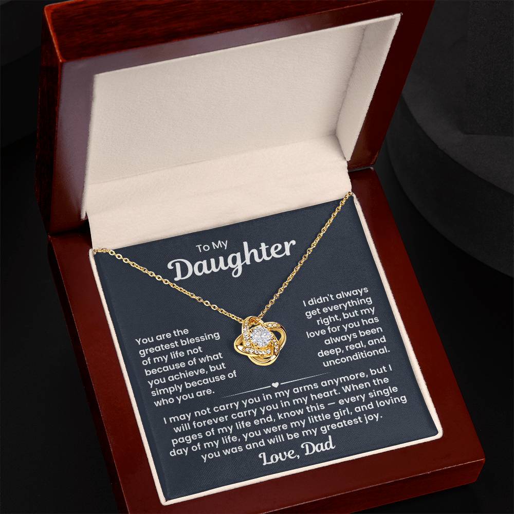 To My Daughter -  Loving You Was and Will Be My Greatest Joy -Necklace from Dad Opal009