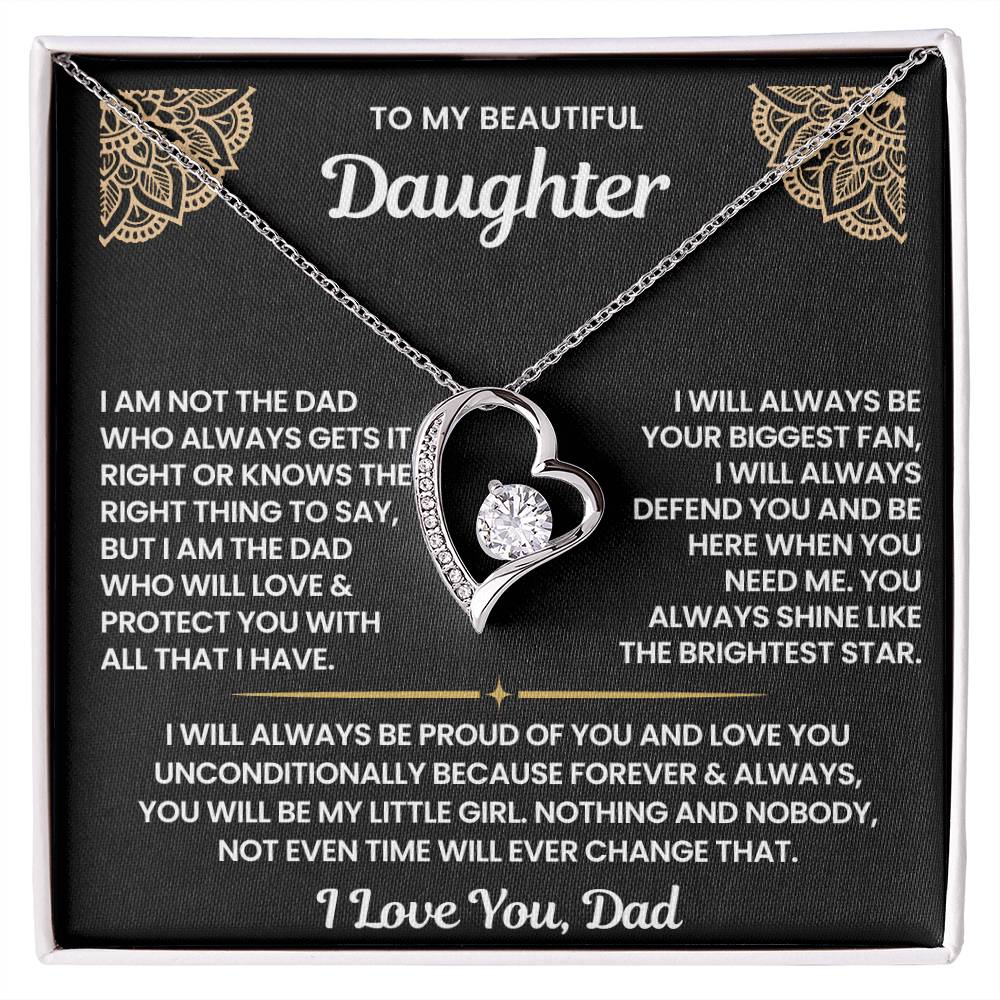 To My Daughter Necklace Gift Set from Dad |  Opal001