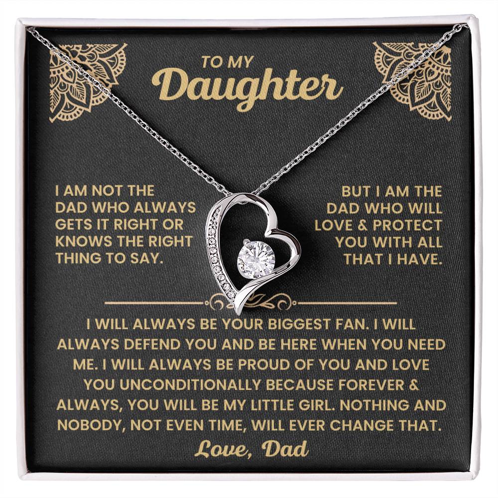 To My Daughter - I Will Love & Protect You - Necklace