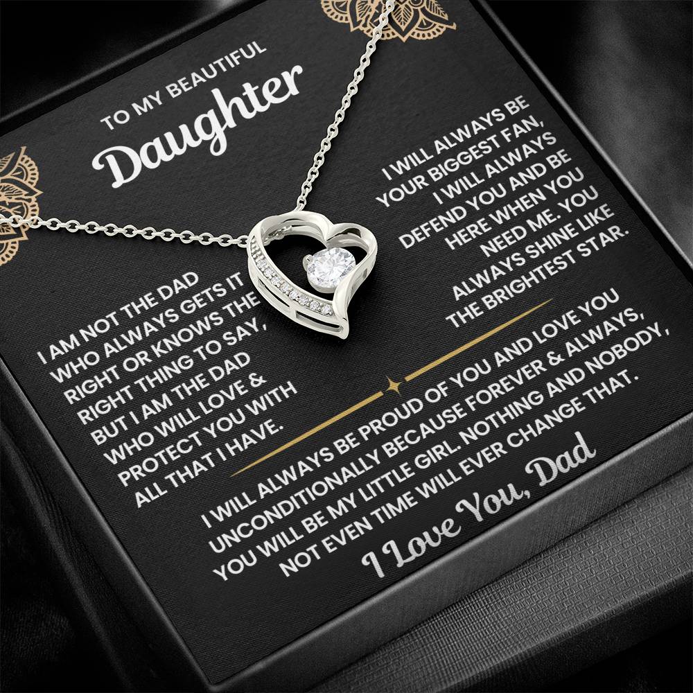 To My Daughter Necklace Gift Set from Dad |  Opal001