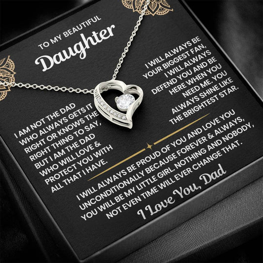To My Daughter Necklace Gift Set from Dad |  Opal001