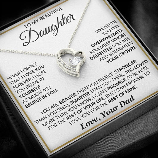 To My Beautiful Daughter - Forever Love Necklace