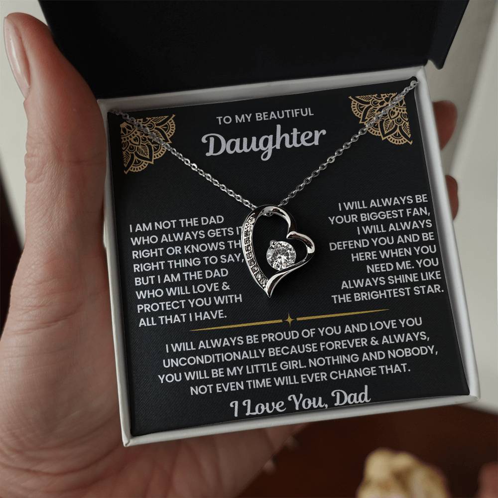 To My Daughter Necklace Gift Set from Dad |  Opal001