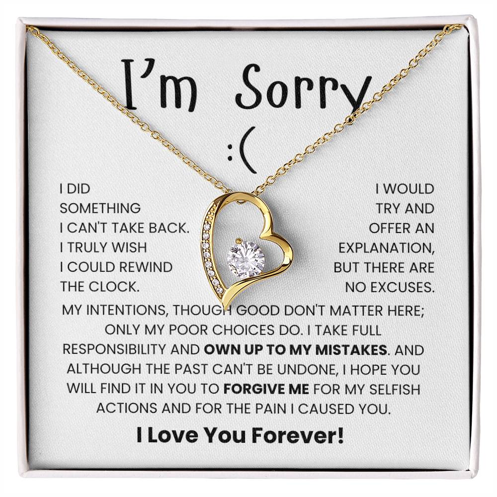 I'm-Sorry Necklace for Her- Meaningful Sorry Gift