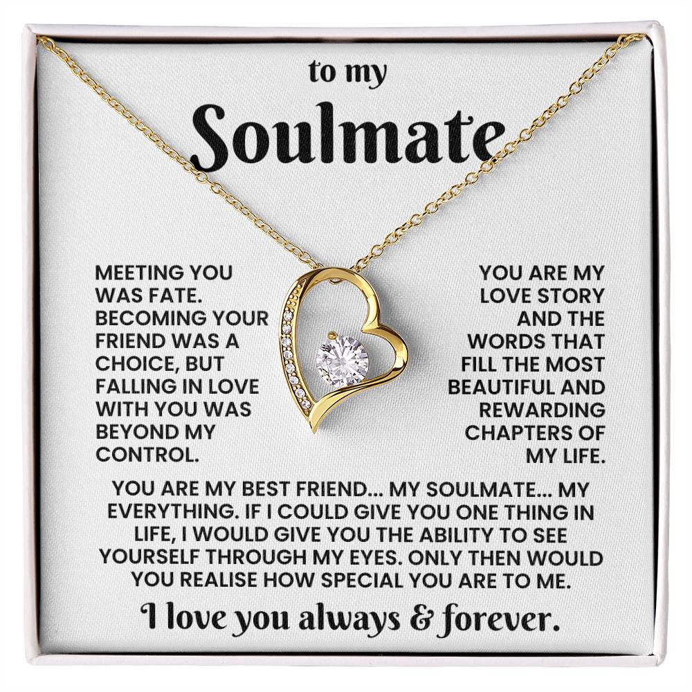 To My Soulmate - The Day I Met You, My Life Changed - Forever Love Necklace