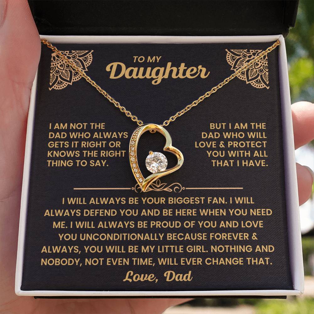 To My Daughter - I Will Love & Protect You - Necklace
