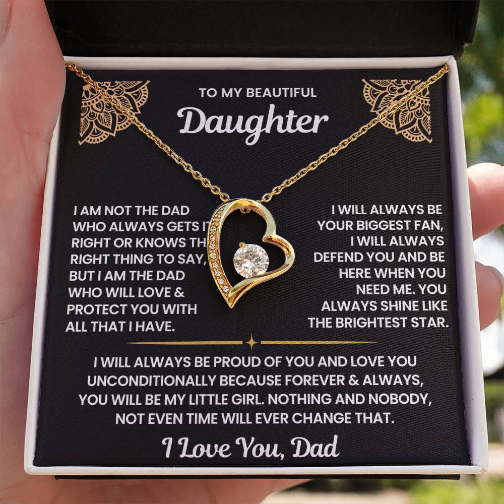 To My Daughter Necklace Gift Set from Dad |  Opal001